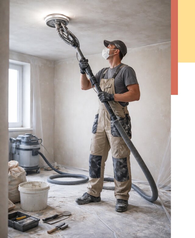 Шлифовка потолка в Белорецке от 3548 руб. — услуги шлифования потолка | ОТДЕЛОЧНИК-Блр