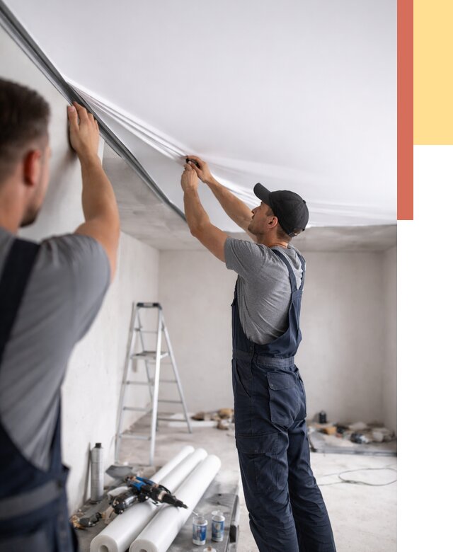 Монтаж матового натяжного потолка в Белорецке от 4562 руб./м² — быстро и недорого | ОТДЕЛОЧНИК-Блр