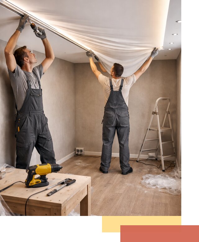 Монтаж натяжного потолка с подсветкой в Белорецке цена и сроки