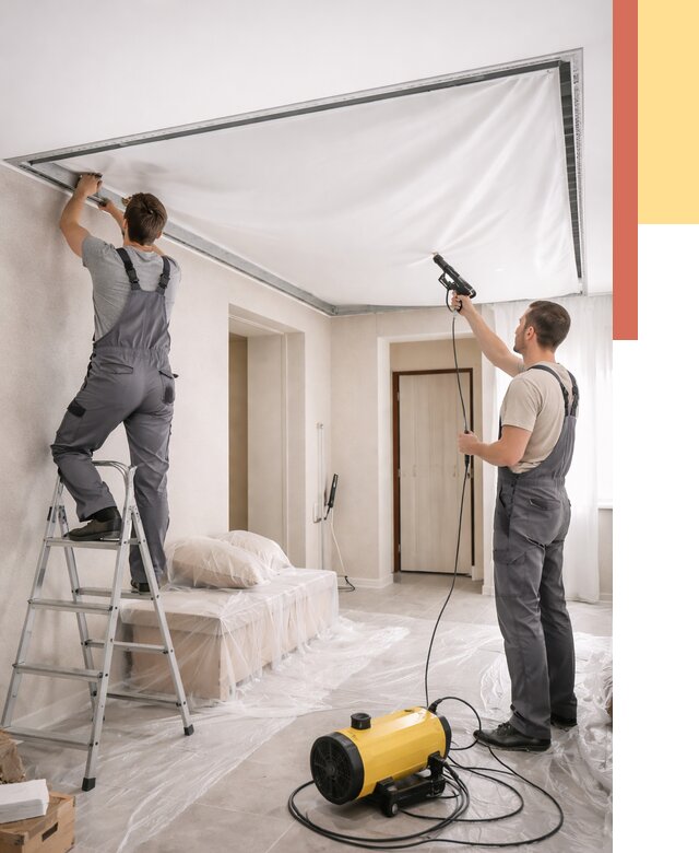 Монтаж натяжного потолка в прихожей в Белорецке от 2686 руб. под ключ | ОТДЕЛОЧНИК-Блр