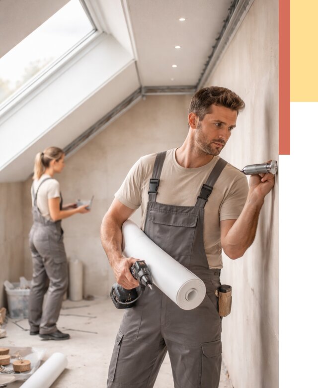 Монтаж натяжного потолка на мансарде в Белорецке от 3548 руб. | ОТДЕЛОЧНИК-Блр