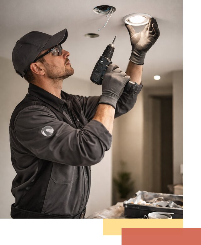 Установка точечных светильников в натяжной потолок в Белорецке