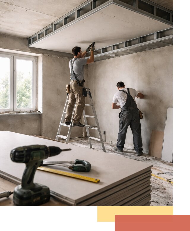 Двухуровневый потолок из гипсокартона в Белорецке