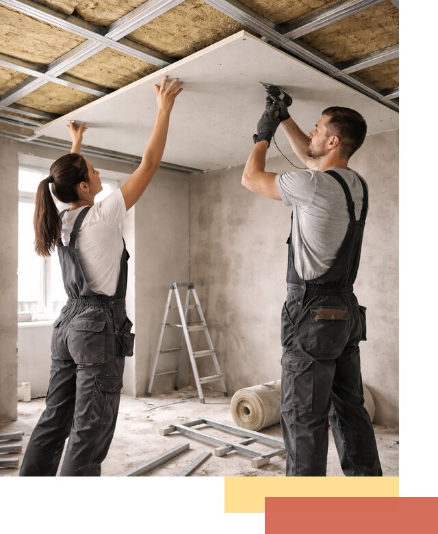 Звукоизоляция потолка из ГКЛ в Белорецке профессионально и надежно