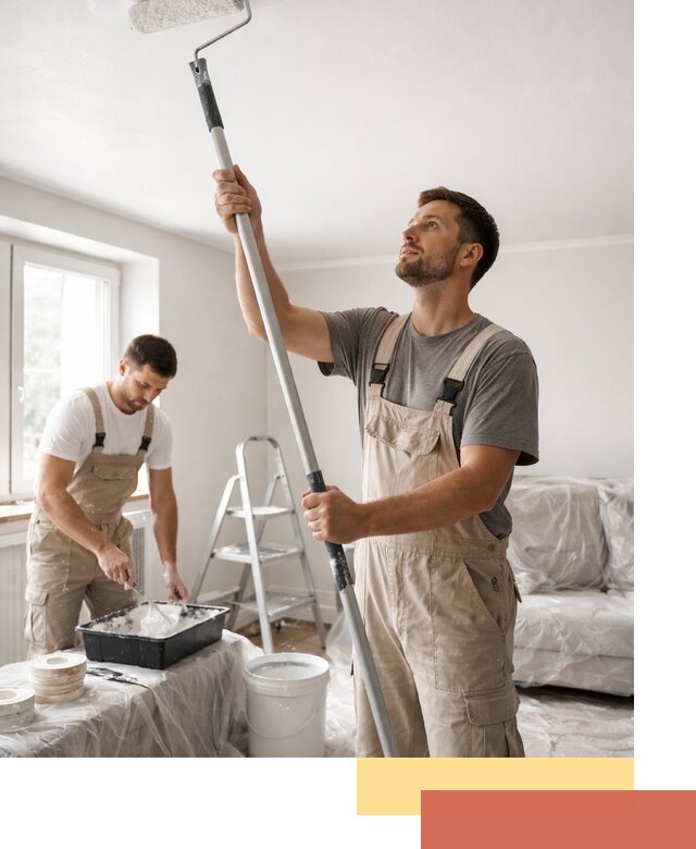 Покраска потолка водоэмульсионной краской в Белорецке