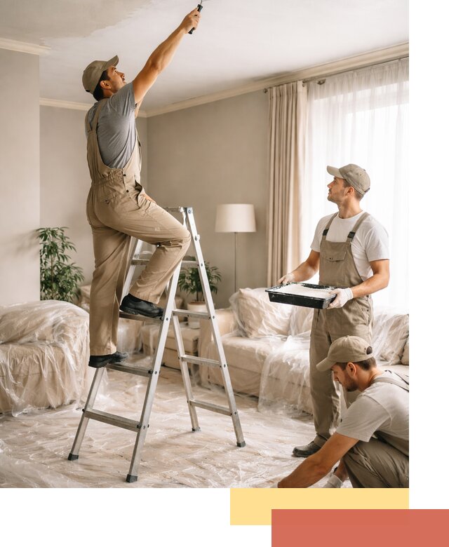 Покраска потолков акриловой краской в Белорецке качественно и быстро