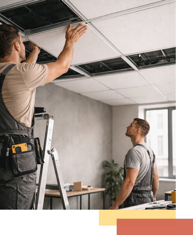 Монтаж потолочной плитки в Белорецке качественно и в срок