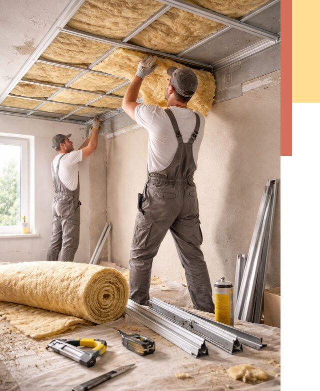 Утепление потолка в Белорецке от 7299 руб/м2 — недорого, быстро, под ключ | ОТДЕЛОЧНИК-Блр